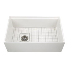 Load image into Gallery viewer, Nantucket Sinks T-PS30W 30-inch Workstation Apron Sink Side Drain