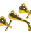 Rubinet T1GFMC Wall Mount Lav Set (Less Drain) Trim Only