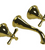 Rubinet T1GFMC Wall Mount Lav Set (Less Drain) Trim Only