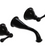 Rubinet T1GFML Wall Mount Lav Set (Less Drain) Trim Only