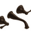 Rubinet T1GFML Wall Mount Lav Set (Less Drain) Trim Only