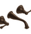 Rubinet T1GFML Wall Mount Lav Set (Less Drain) Trim Only
