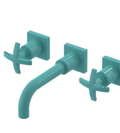Rubinet T1GLAC Wall Mount Lav Set (Less Drain) Trim Only