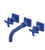 Rubinet T1GLAC Wall Mount Lav Set (Less Drain) Trim Only