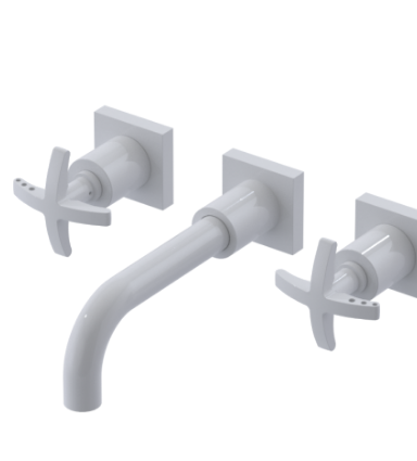 Rubinet T1GLAC Wall Mount Lav Set (Less Drain) Trim Only