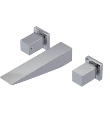 Rubinet T1GRSQ Wall Mount Lav Set Trim Only (Less Drain)