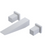 Rubinet T1GRSQ Wall Mount Lav Set Trim Only (Less Drain)