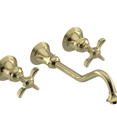 Rubinet T1GRV2C 2Wall Mount Lav Set With Extended Spout 10 1/2 (Less Drain) Trim Only