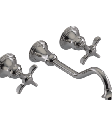 Rubinet T1GRV2C 2Wall Mount Lav Set With Extended Spout 10 1/2 (Less Drain) Trim Only