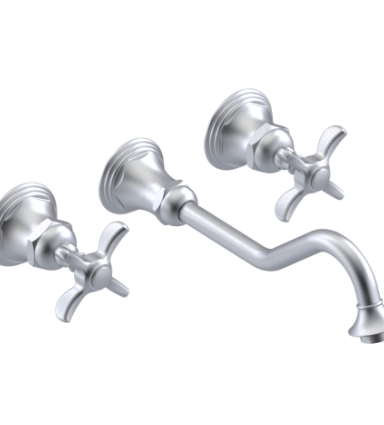 Rubinet T1GRV2C 2Wall Mount Lav Set With Extended Spout 10 1/2 (Less Drain) Trim Only