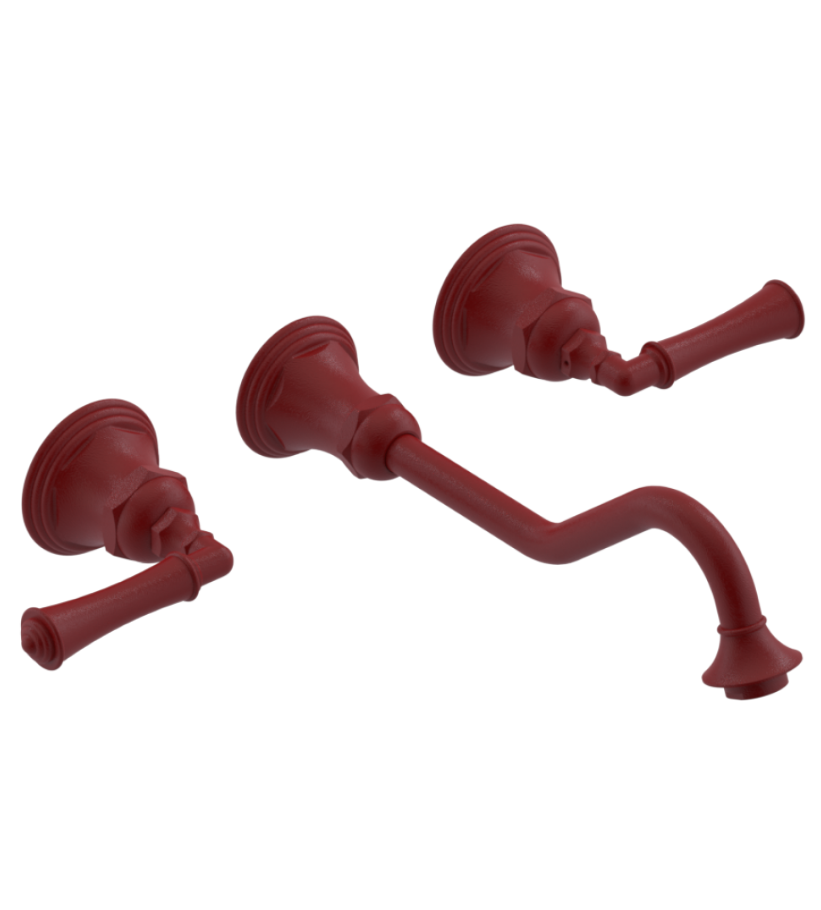 Rubinet T1GRV2L 2 Wall Mount Lav Set With Extended Spout 10 1/2 (Less Drain) Trim Only