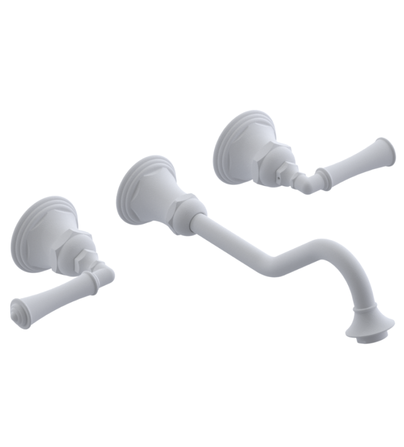 Rubinet T1GRV2L 2 Wall Mount Lav Set With Extended Spout 10 1/2 (Less Drain) Trim Only