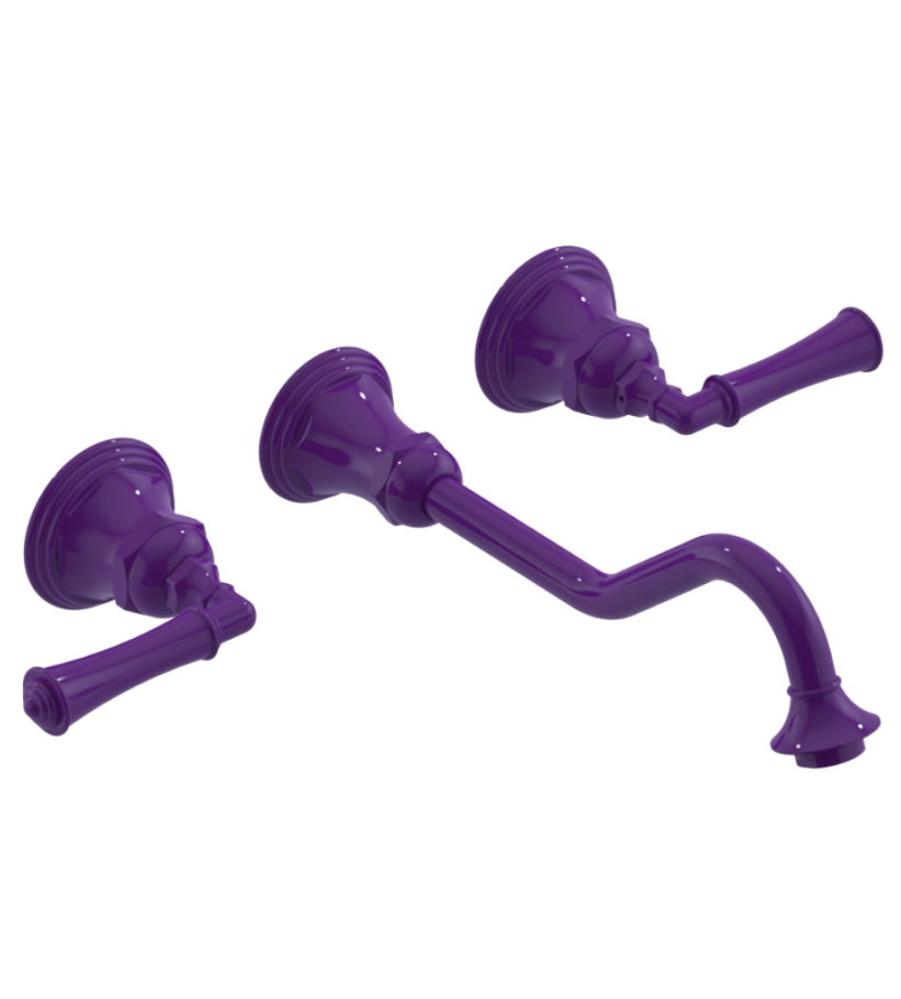 Rubinet T1GRV2L 2 Wall Mount Lav Set With Extended Spout 10 1/2 (Less Drain) Trim Only
