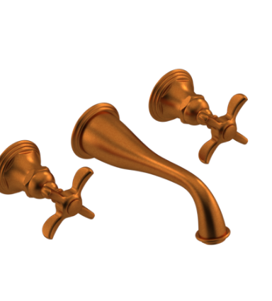 Rubinet T1GRVJC JWall Mount Lav Set (Jasmin Spout) (Less Drain) Trim Only