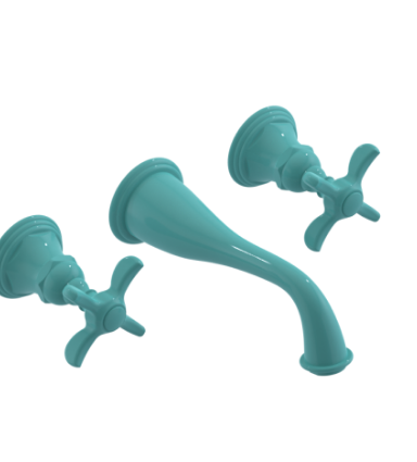 Rubinet T1GRVJC JWall Mount Lav Set (Jasmin Spout) (Less Drain) Trim Only