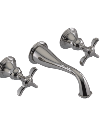 Rubinet T1GRVJC JWall Mount Lav Set (Jasmin Spout) (Less Drain) Trim Only