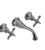 Rubinet T1GRVJC JWall Mount Lav Set (Jasmin Spout) (Less Drain) Trim Only