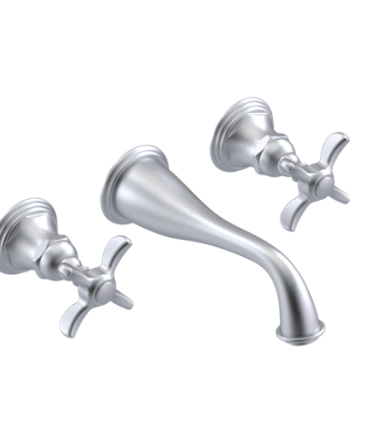 Rubinet T1GRVJC JWall Mount Lav Set (Jasmin Spout) (Less Drain) Trim Only