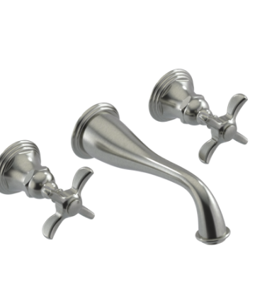 Rubinet T1GRVJC JWall Mount Lav Set (Jasmin Spout) (Less Drain) Trim Only