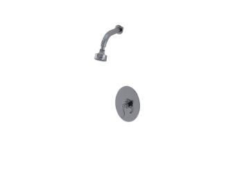 Rubinet T201ETL Pressure Balance Shower With Aquatron Shower Head Arm 3 Function Wall Mount Trim Only