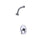 Rubinet T201RVL Pressure Balance Shower With Fixed Shower Head Arm 3 Function Wall Mount, Trim Only