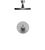 Rubinet T202GNC Pressure Balance Shower With Fixed Shower Head Arm 8 Wall Mount Trim Only
