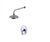 Rubinet T202RVC Pressure Balance Shower With Fixed Shower Head Arm 8 Wall Mount, Trim Only