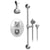 Rubinet T20FMC Temperature Control Shower With Two Way Diverter ShutOff, Hand Held Shower, Bar, Integral Supply Aquatron Shower Head Arm 3 Function Wall Mount