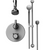 Rubinet T20HOR R Temperature Control Shower With Two Way Diverter ShutOff, Hand Held Shower, Bar, IntegraSupply Fixed Shower Head Arm, 3 Function Wall Mount,
