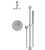 Rubinet T211GNC Pressure Balance Shower With Fixed Shower Head Arm, Hand Held Shower, Bar IntegraSupply 5 Wall Mount Trim Only