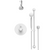 Rubinet T211HOR Pressure Balance Shower, With Lasalle Shower Head Arm, Hand Held Shower, Bar, IntegraSupply, 3 Function Wall Mount Trim Only