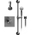 Rubinet T211HXL XPressure Balance Shower With Fixed Shower Head Arm, Hand Held Shower, Bar IntegraSupply 3 Function Wall Mount Trim Only