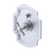 Rubinet T211RVC Pressure Balance Shower With Fixed Shower Head Arm, Hand Held Shower, Bar IntegraSupply 3 Function Wall Mount, Trim Only