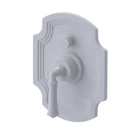 Rubinet T211RVL Pressure Balance Shower With Fixed Shower Head Arm, Hand Held Shower, Bar IntegraSupply 3 Function Wall Mount, Trim Only