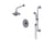 Rubinet T212ETL Pressure Balance Shower With Aquatron Shower Head Arm, Hand Held Shower, Bar IntegraSupply 8 Wall Mount Trim Only