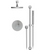 Rubinet T212GNC Pressure Balance Shower With Fixed Shower Head Arm, Hand Held Shower, Bar IntegraSupply 8 Wall Mount Trim Only - Parent