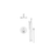 Rubinet T212HOR Pressure Balance Shower, With Lasalle Shower Head Arm, Hand Held Shower, Bar, IntegraSupply, 8 Wall Mount Trim Only