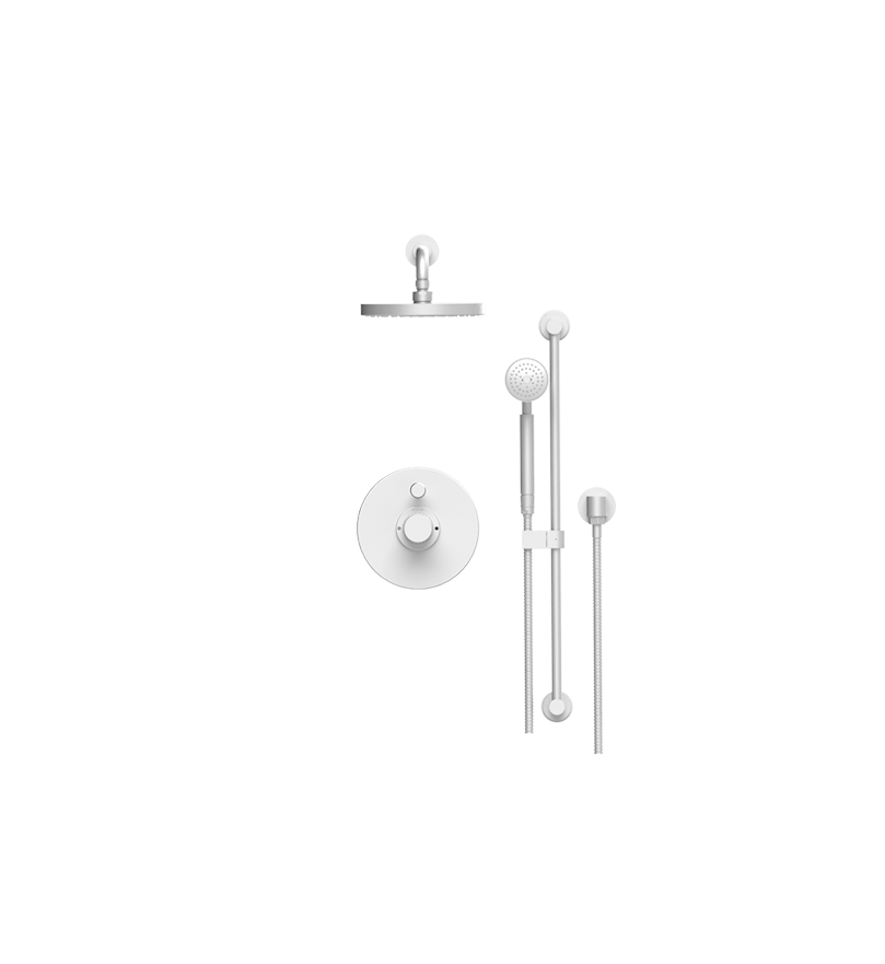 Rubinet T212HOR Pressure Balance Shower, With Lasalle Shower Head Arm, Hand Held Shower, Bar, IntegraSupply, 8 Wall Mount Trim Only
