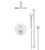 Rubinet T212HOR Pressure Balance Shower, With Lasalle Shower Head Arm, Hand Held Shower, Bar, IntegraSupply, 8 Wall Mount Trim Only