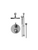 Rubinet T21HOR R Temperature Control Shower With Two Way Diverter ShutOff, Hand Held Shower, Bar, IntegraSupply Fixed Shower Head Arm, 8 Wall Mount, Trim On