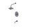 Rubinet T222ETL Pressure Balance Tub Shower, Aquatron Shower Head Arm With Tub Filler Spout, 8 Wall Mount Trim Only