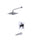 Rubinet T222RSL Pressure Balance Tub Shower with Fixed Shower Head Arm with Tub Filler Spout/8 Wall Mount Trim Only