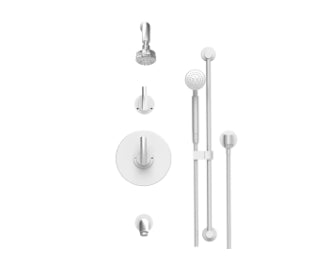 Rubinet T231HOL Pressure Balance Tub Shower With Three Way Diverter Shared Flow, Lasalle Shower Head Arm, Tub Filler Spout, Hand Held Shower, Bar, Integral Supply - Parent