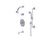 Rubinet T231RJL Pressure Balance Tub Shower With Three Way Diverter Shared Flow, Fixed Shower Head Arm, Jasmin Spout, Hand Held Shower, Bar Integral Supply 3 Function - Parent