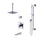 Rubinet T233RSL SPressure Balance Tub Shower With Three Way Diverter Shared Flow, Fixed Shower Head Arm. Tub Filler Spout, Hand Held Shower, Bar IntegraSupply,