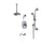 Rubinet T233RVC Pressure Balance Tub Shower With Three Way Diverter Shared Flow, Fixed Shower Head Arm, Tub Filler Spout, Hand Held Shower, Bar IntegraSupply