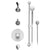 Rubinet T23HOL Temperature Control Tub Shower With Three Way Diverter ShutOff, Hand Held Shower, Bar, IntegraSupply Wall Mount Tub Filler Spout Lasalle Show