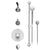 Rubinet T23HOL Temperature Control Tub Shower With Three Way Diverter ShutOff, Hand Held Shower, Bar, IntegraSupply Wall Mount Tub Filler Spout Lasalle Show