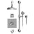 Rubinet T24HXC Temperature Control Tub Shower With Three Way Diverter ShutOff, Hand Held Shower, Bar, IntegraSupply, Wall Mount Tub Filler Spout Shower Head