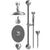Rubinet T24JSL Temperature Control Tub Shower With Three Way Diverter ShutOff, Hand Held Shower, Bar, IntegraSupply Wall Mount Tub Filler Spout Fixed Shower